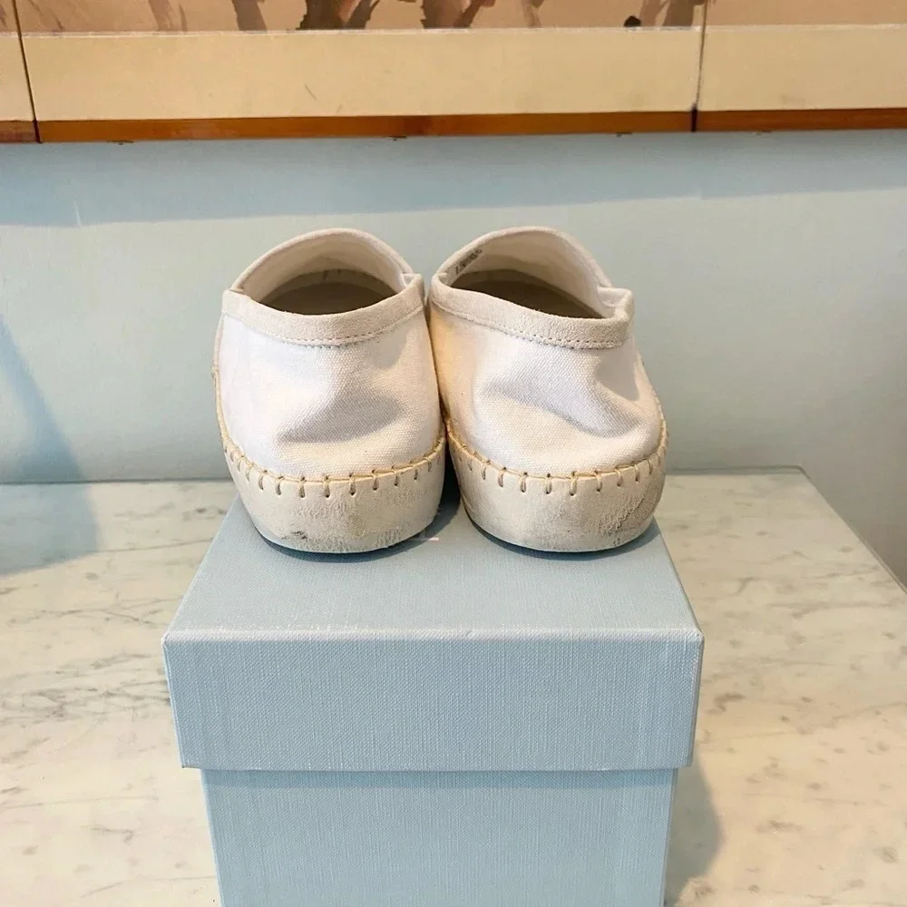 NEW Philippe Model Paris Marseille Canvas Gold Glitter Toe Espadrilles Size 41